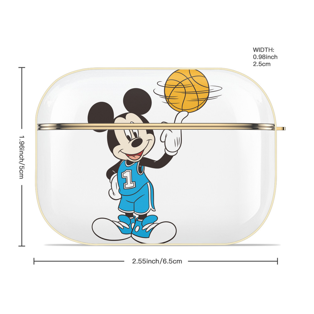 ミッキーマウス Mickey Mouse 【AirPods Pro用】ハードシェル保護ケース｜耐衝撃・防指紋・カラビナ付き商品仕様