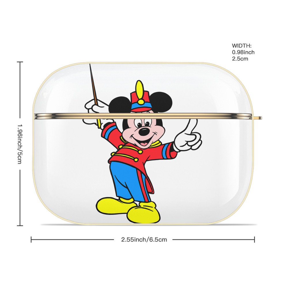 ミッキーマウス Mickey Mouse 【AirPods Pro用】ハードシェル保護ケース｜耐衝撃・防指紋・カラビナ付き商品仕様