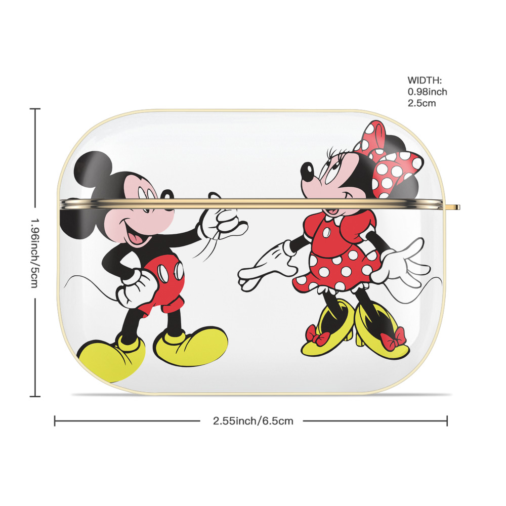 ミッキーマウス Mickey Mouse 【AirPods Pro用】ハードシェル保護ケース｜耐衝撃・防指紋・カラビナ付き商品仕様