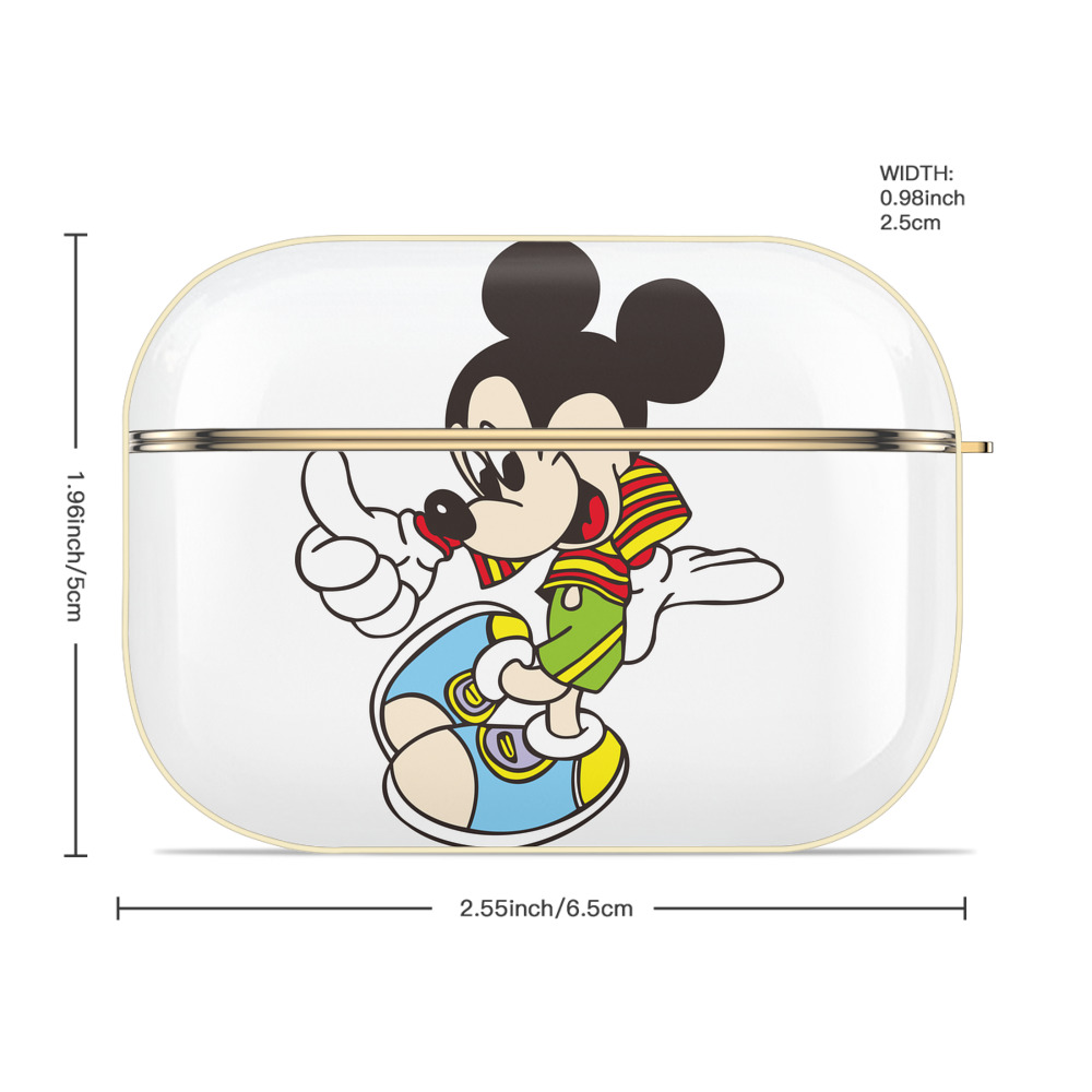 ミッキーマウス Mickey Mouse 【AirPods Pro用】ハードシェル保護ケース｜耐衝撃・防指紋・カラビナ付き商品仕様