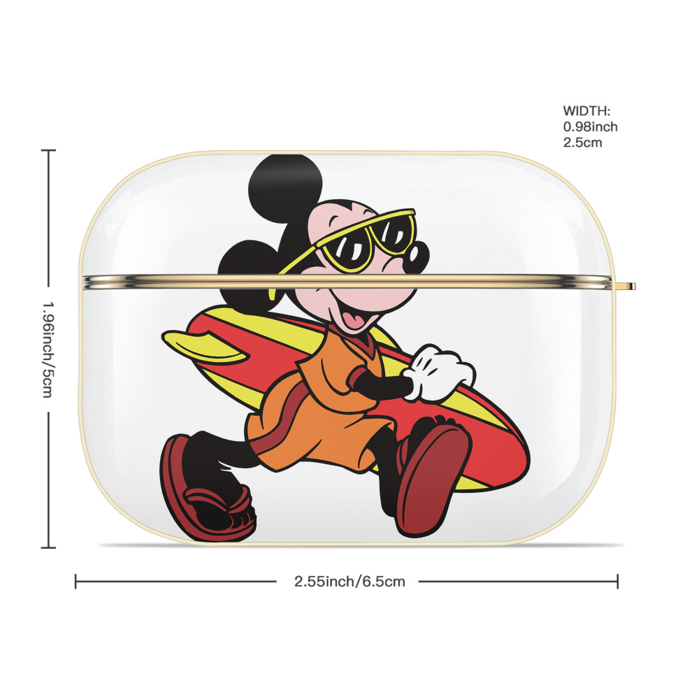 ミッキーマウス Mickey Mouse 【AirPods Pro用】ハードシェル保護ケース｜耐衝撃・防指紋・カラビナ付き商品仕様