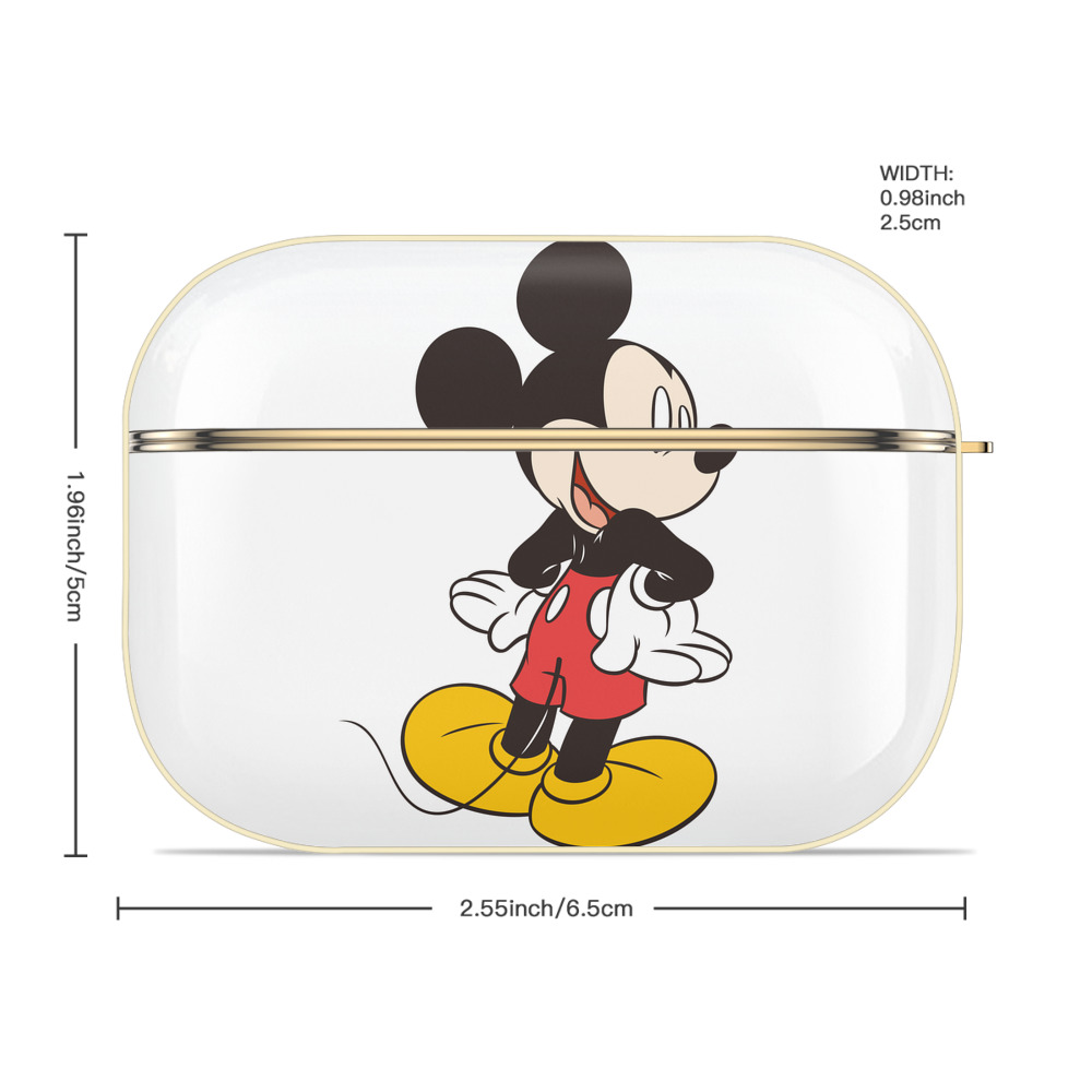 ミッキーマウス Mickey Mouse 【AirPods Pro用】ハードシェル保護ケース｜耐衝撃・防指紋・カラビナ付き商品仕様