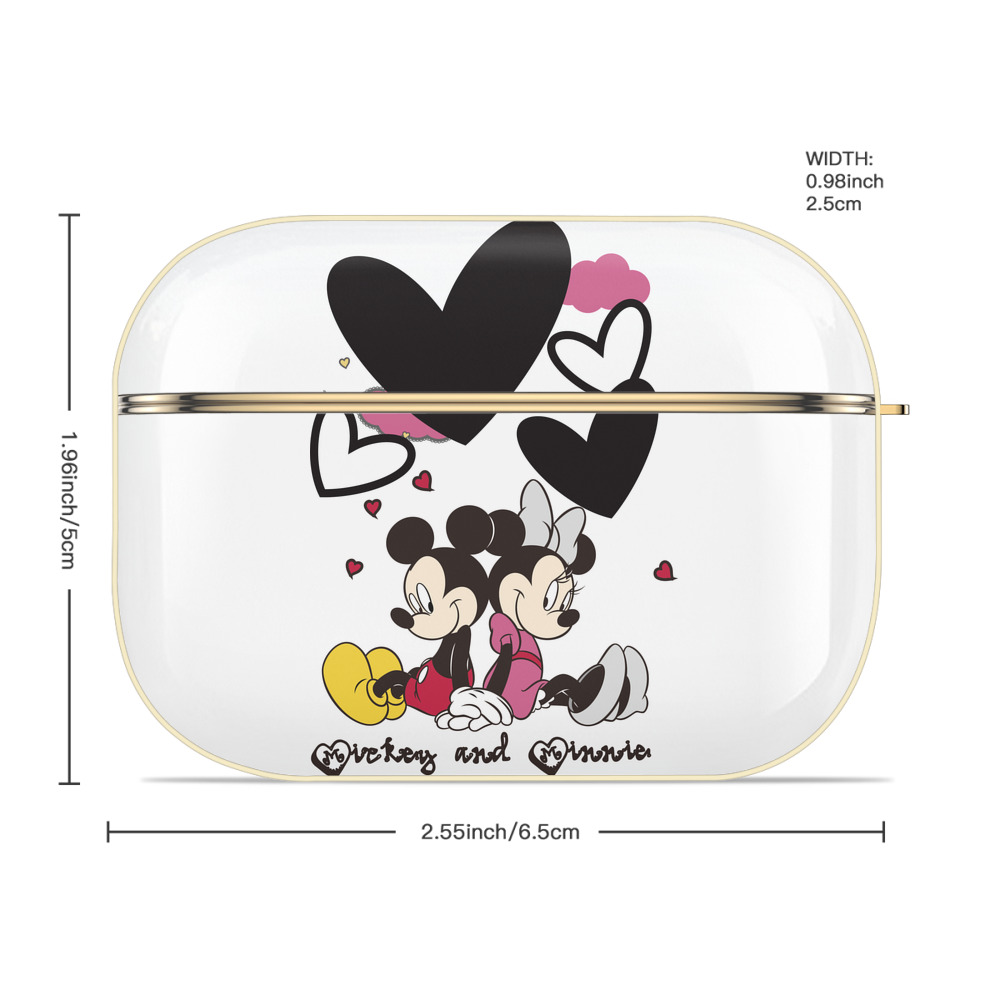 ミッキーマウス Mickey Mouse 【AirPods Pro用】ハードシェル保護ケース｜耐衝撃・防指紋・カラビナ付き商品仕様
