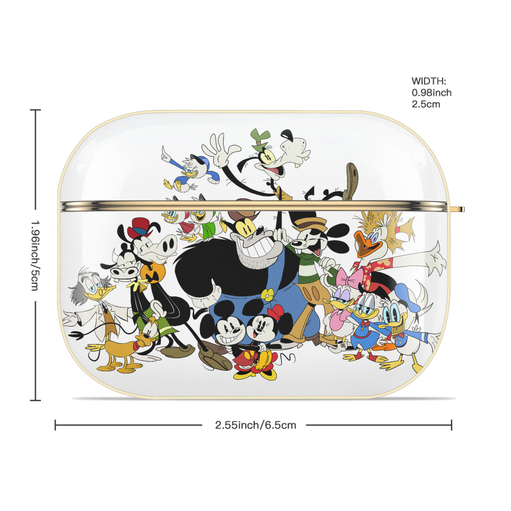 ミッキーマウス Mickey Mouse 【AirPods Pro用】ハードシェル保護ケース｜耐衝撃・防指紋・カラビナ付き商品仕様