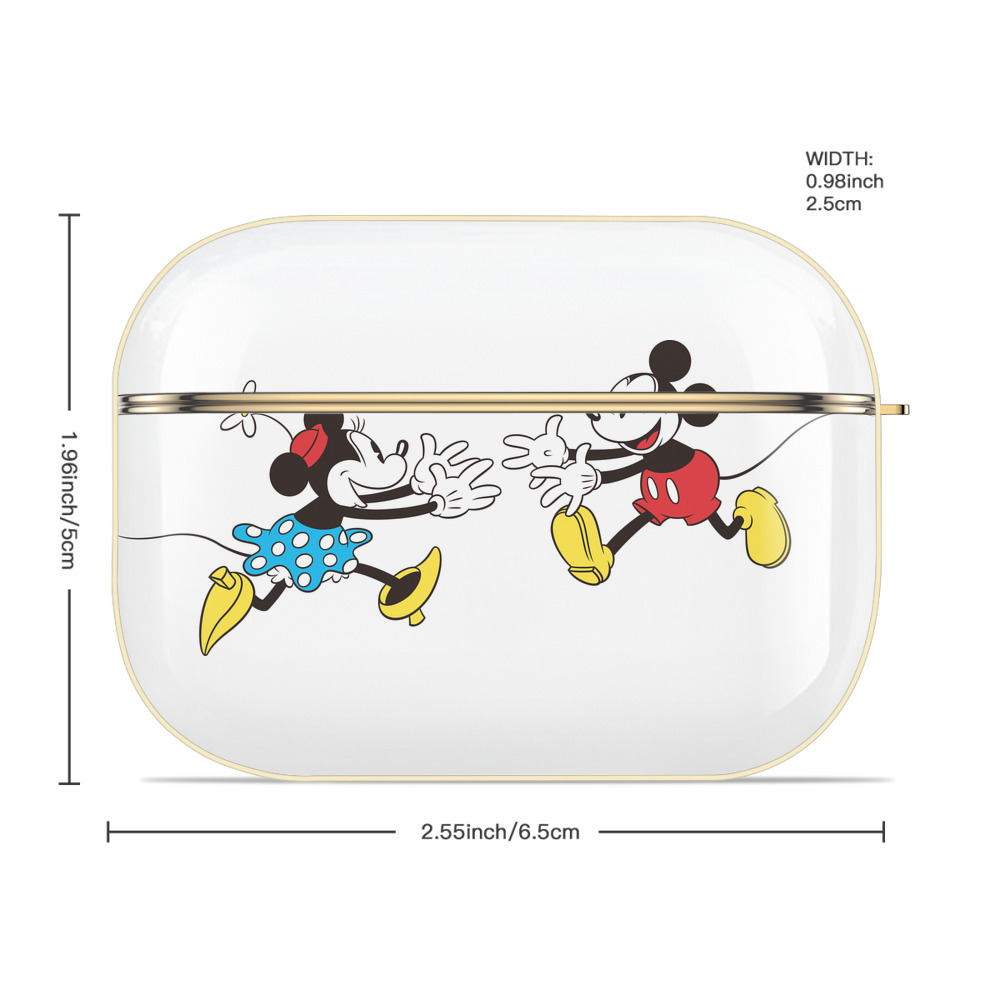 ミッキーマウス Mickey Mouse 【AirPods Pro用】ハードシェル保護ケース｜耐衝撃・防指紋・カラビナ付き商品仕様