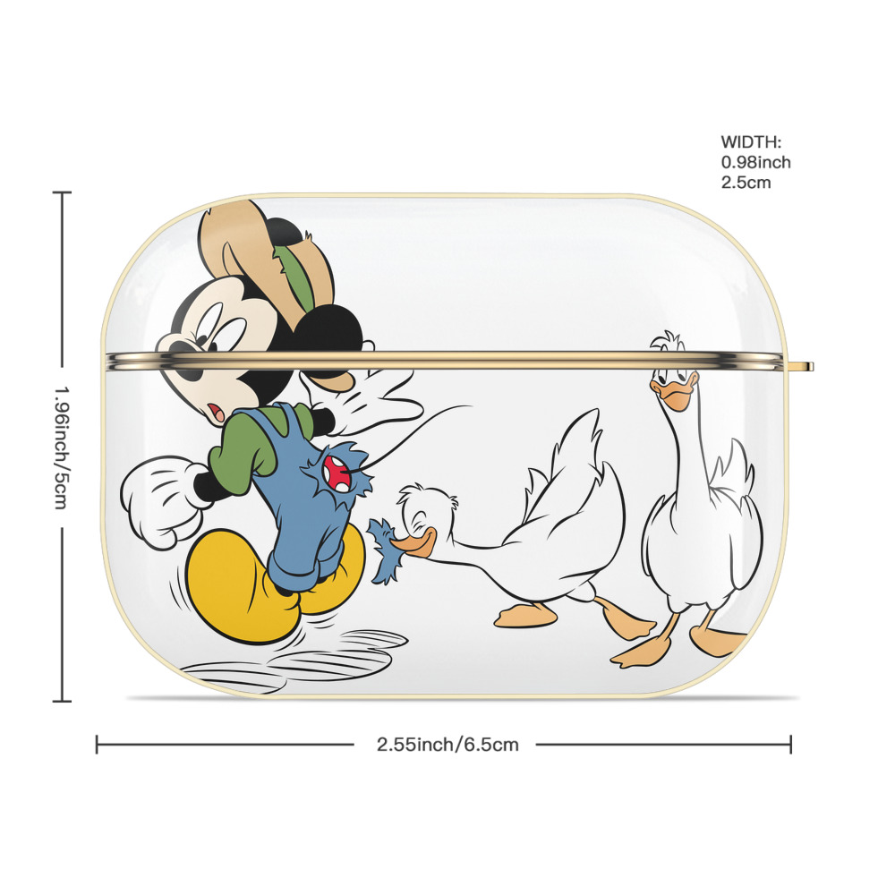 ミッキーマウス Mickey Mouse 【AirPods Pro用】ハードシェル保護ケース｜耐衝撃・防指紋・カラビナ付き商品仕様