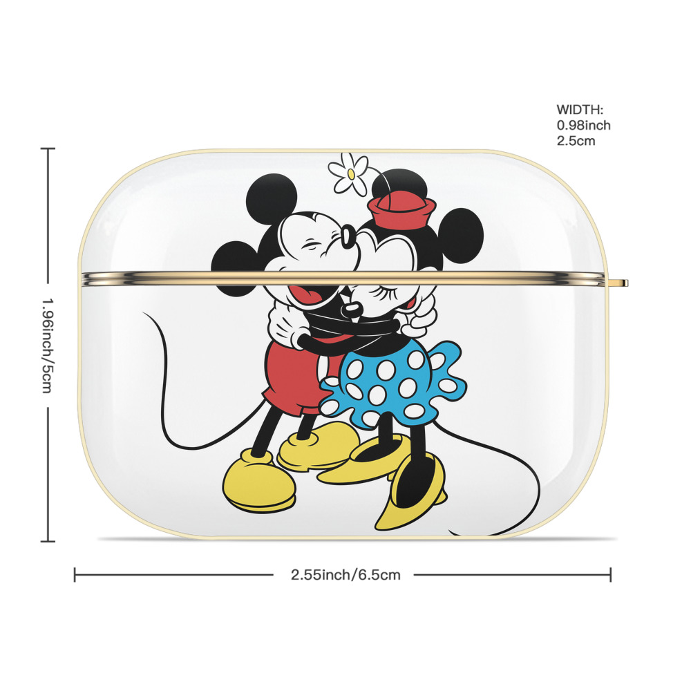 ミッキーマウス Mickey Mouse 【AirPods Pro用】ハードシェル保護ケース｜耐衝撃・防指紋・カラビナ付き商品仕様