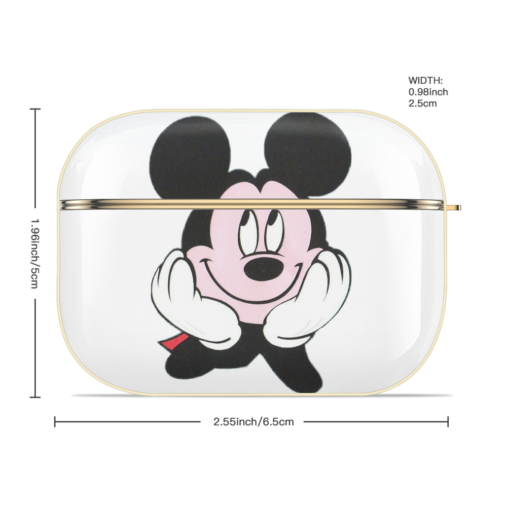 ミッキーマウス Mickey Mouse 【AirPods Pro用】ハードシェル保護ケース｜耐衝撃・防指紋・カラビナ付き商品仕様