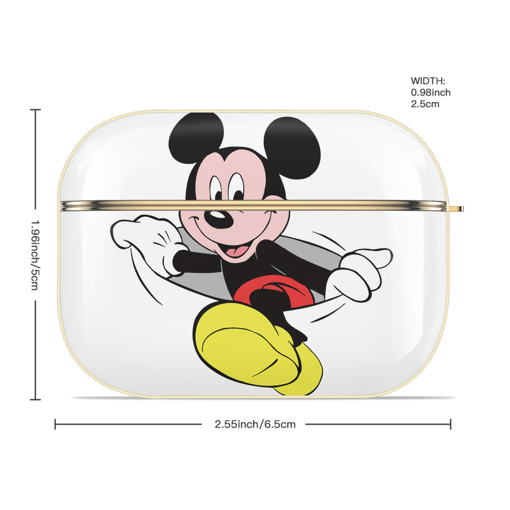 ミッキーマウス Mickey Mouse 【AirPods Pro用】ハードシェル保護ケース｜耐衝撃・防指紋・カラビナ付き商品仕様