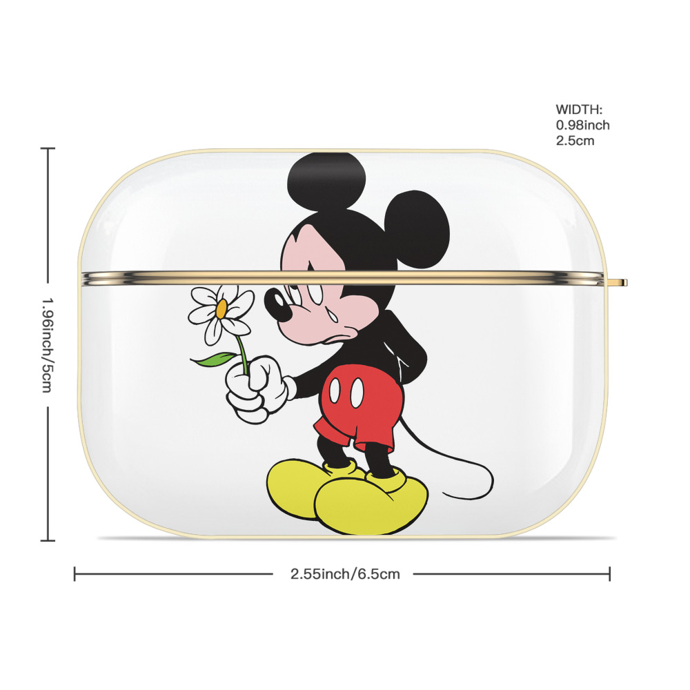 ミッキーマウス Mickey Mouse 【AirPods Pro用】ハードシェル保護ケース｜耐衝撃・防指紋・カラビナ付き商品仕様
