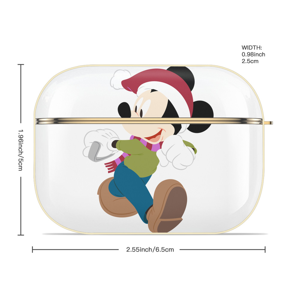 ミッキーマウス Mickey Mouse 【AirPods Pro用】ハードシェル保護ケース｜耐衝撃・防指紋・カラビナ付き商品仕様