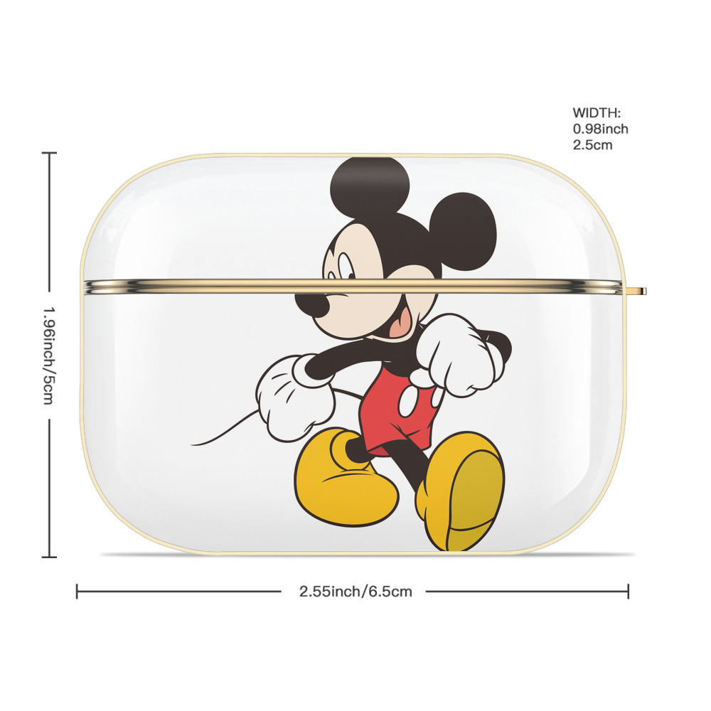 ミッキーマウス Mickey Mouse 【AirPods Pro用】ハードシェル保護ケース｜耐衝撃・防指紋・カラビナ付き商品仕様