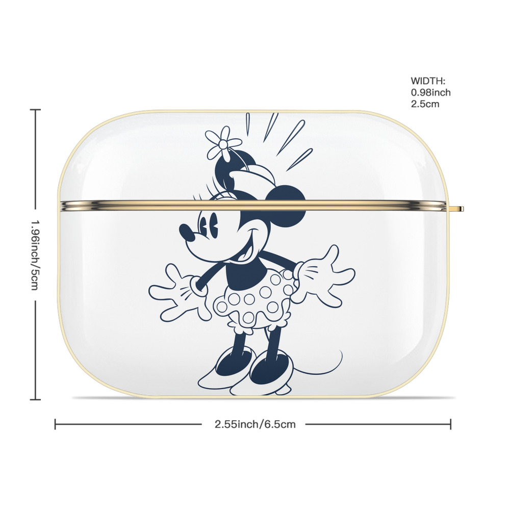 ミッキーマウス Mickey Mouse 【AirPods Pro用】ハードシェル保護ケース｜耐衝撃・防指紋・カラビナ付き商品仕様