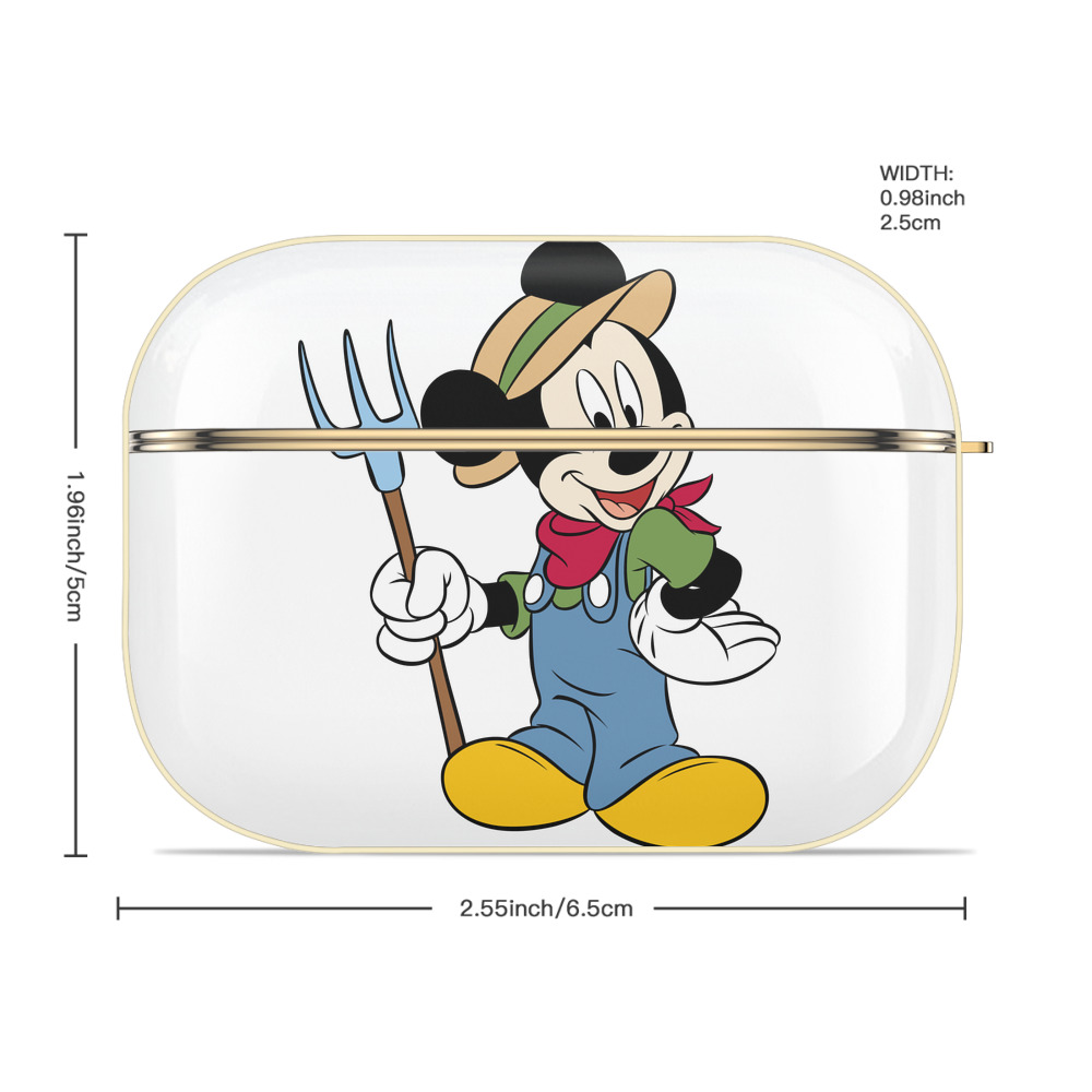 ミッキーマウス Mickey Mouse 【AirPods Pro用】ハードシェル保護ケース｜耐衝撃・防指紋・カラビナ付き商品仕様