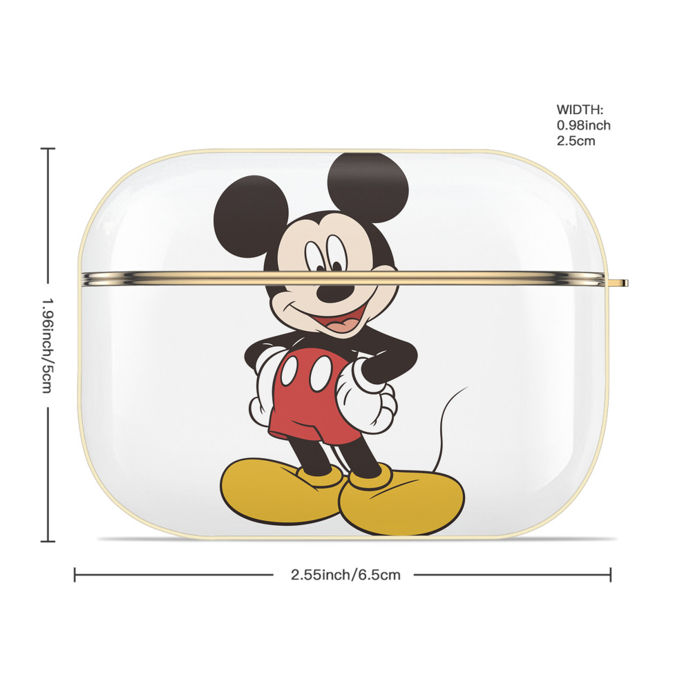 ミッキーマウス Mickey Mouse 【AirPods Pro用】ハードシェル保護ケース｜耐衝撃・防指紋・カラビナ付き商品仕様