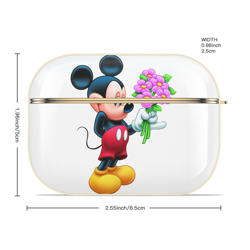 ミッキーマウス Mickey Mouse 【AirPods Pro用】ハードシェル保護ケース｜耐衝撃・防指紋・カラビナ付き商品仕様