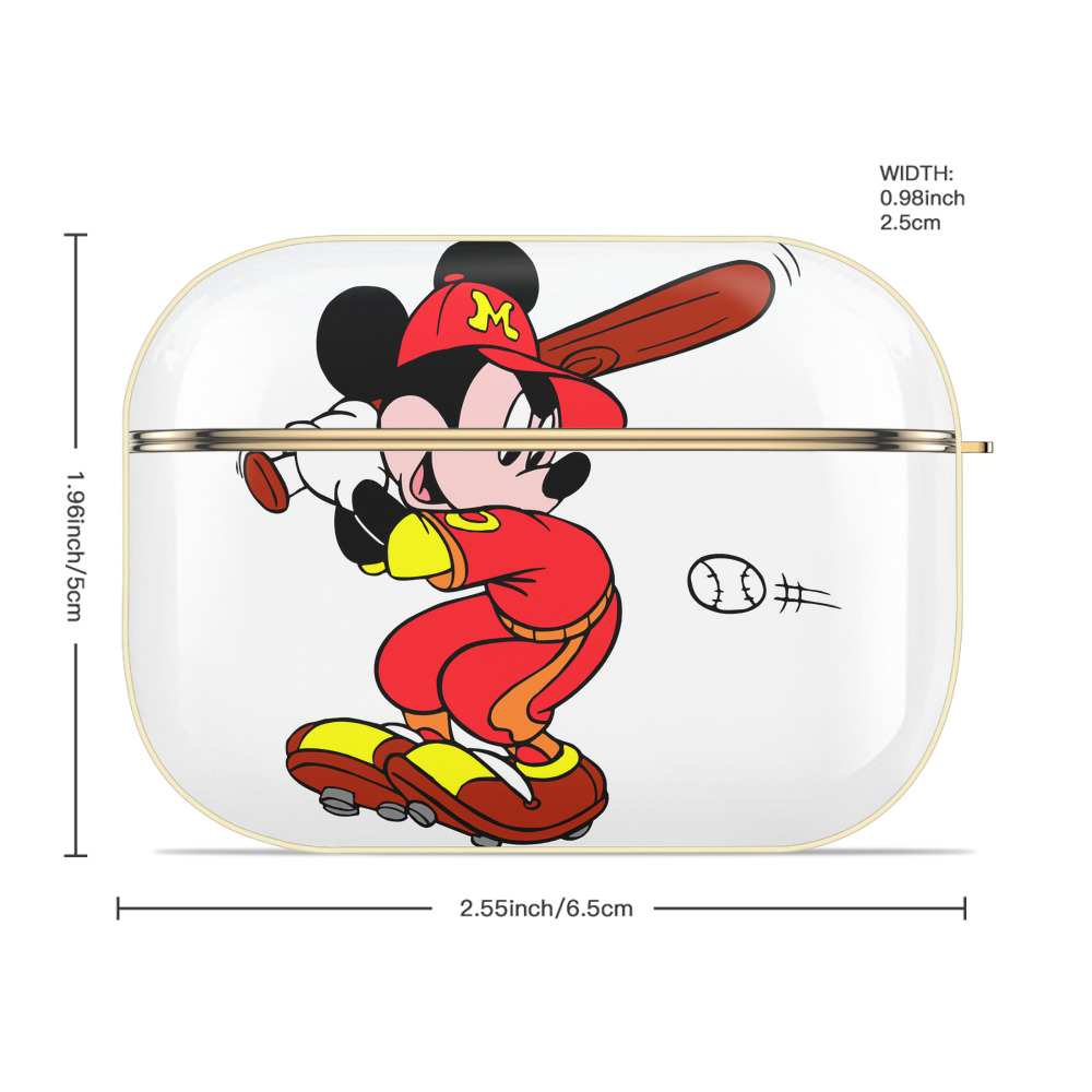 ミッキーマウス Mickey Mouse 【AirPods Pro用】ハードシェル保護ケース｜耐衝撃・防指紋・カラビナ付き商品仕様