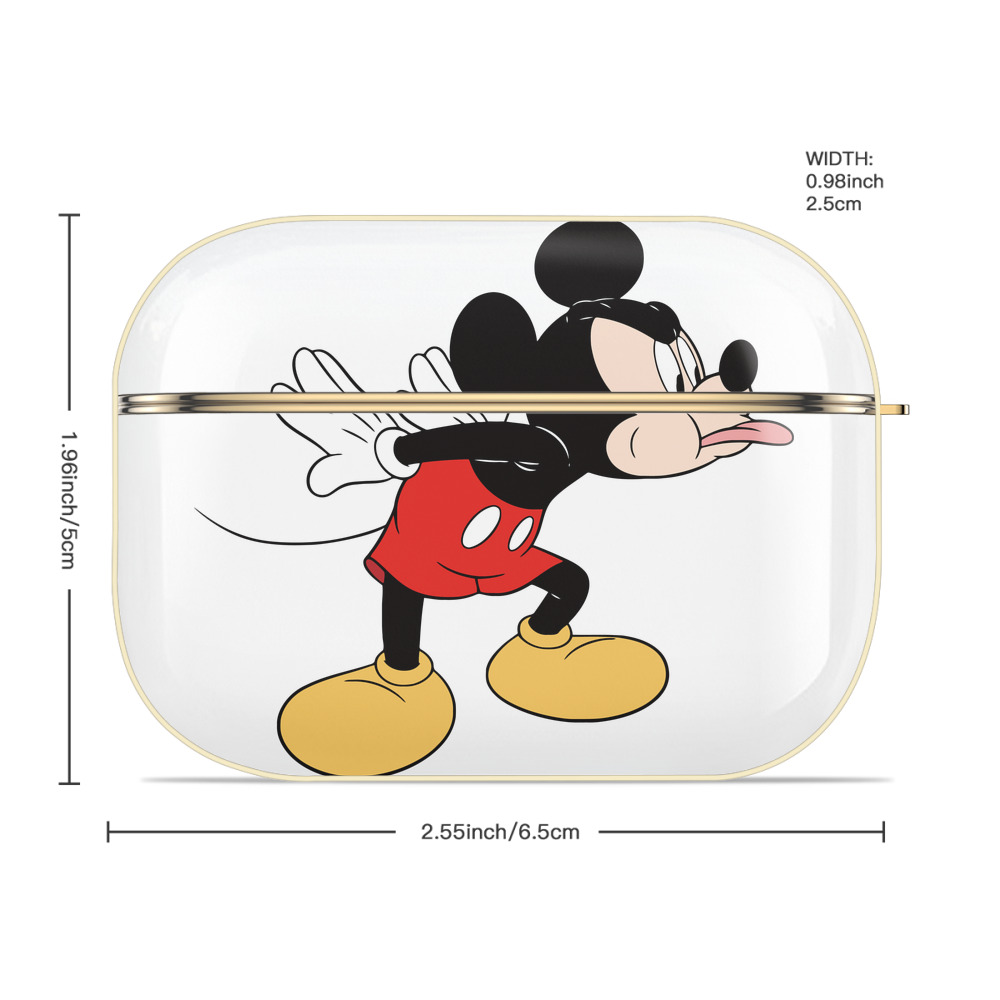ミッキーマウス Mickey Mouse 【AirPods Pro用】ハードシェル保護ケース｜耐衝撃・防指紋・カラビナ付き商品仕様