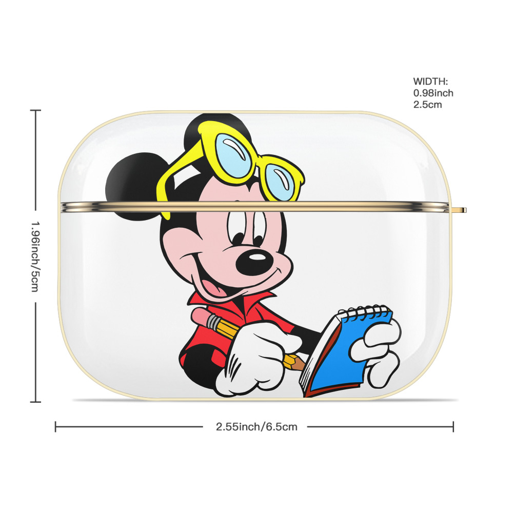 ミッキーマウス Mickey Mouse 【AirPods Pro用】ハードシェル保護ケース｜耐衝撃・防指紋・カラビナ付き商品仕様