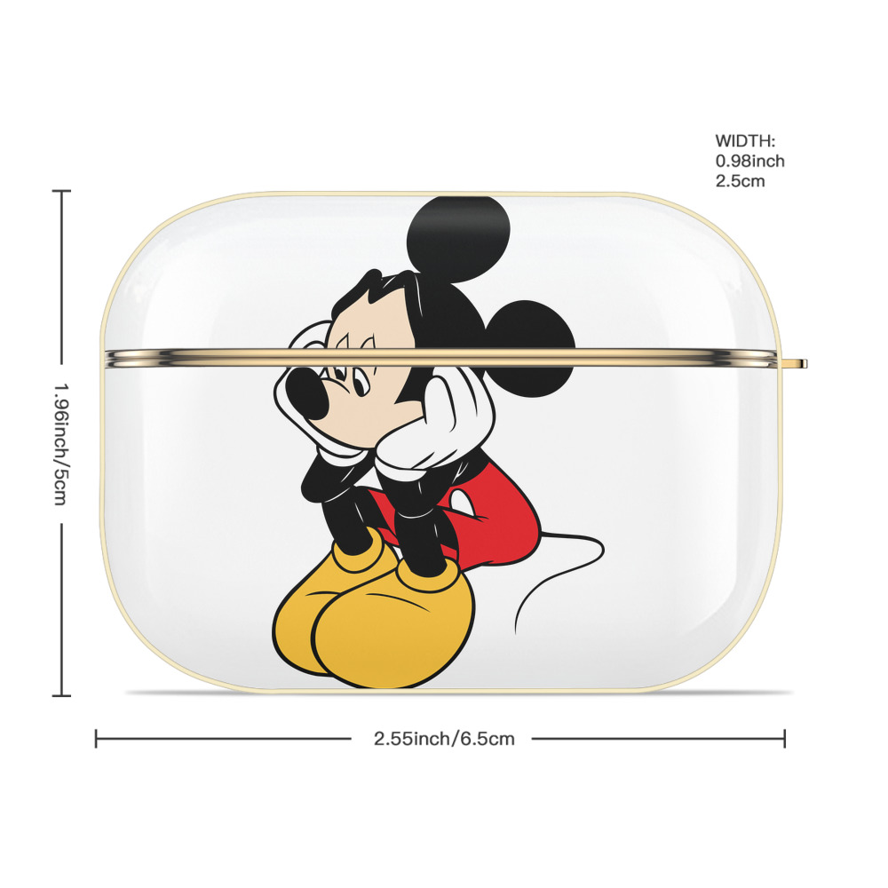 ミッキーマウス Mickey Mouse 【AirPods Pro用】ハードシェル保護ケース｜耐衝撃・防指紋・カラビナ付き商品仕様