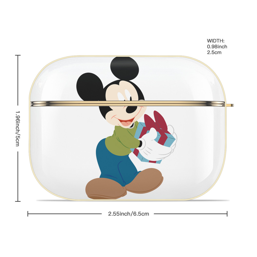 ミッキーマウス Mickey Mouse 【AirPods Pro用】ハードシェル保護ケース｜耐衝撃・防指紋・カラビナ付き商品仕様