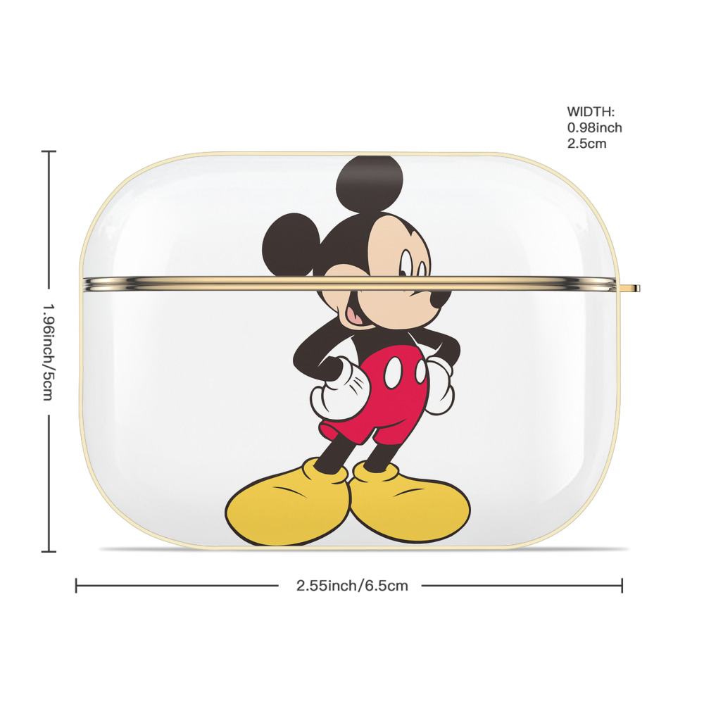 ミッキーマウス Mickey Mouse 【AirPods Pro用】ハードシェル保護ケース｜耐衝撃・防指紋・カラビナ付き商品仕様
