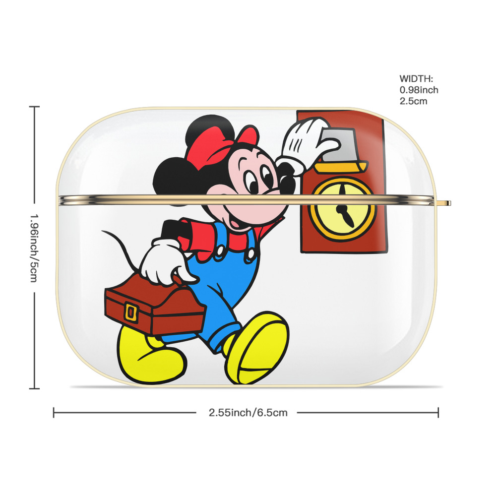 ミッキーマウス Mickey Mouse 【AirPods Pro用】ハードシェル保護ケース｜耐衝撃・防指紋・カラビナ付き商品仕様