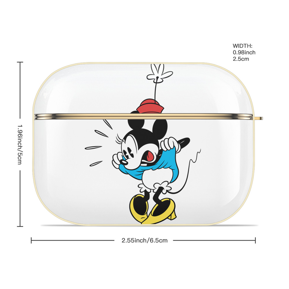 ミッキーマウス Mickey Mouse 【AirPods Pro用】ハードシェル保護ケース｜耐衝撃・防指紋・カラビナ付き商品仕様