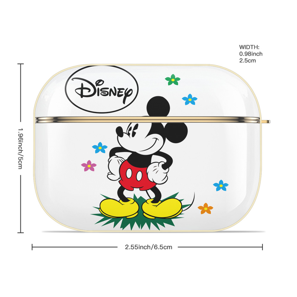 ミッキーマウス Mickey Mouse 【AirPods Pro用】ハードシェル保護ケース｜耐衝撃・防指紋・カラビナ付き商品仕様