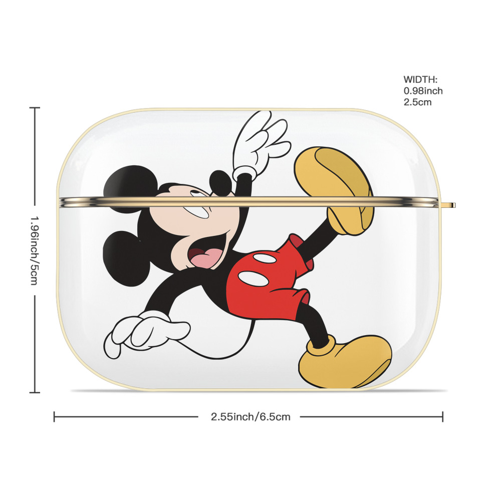 ミッキーマウス Mickey Mouse 【AirPods Pro用】ハードシェル保護ケース｜耐衝撃・防指紋・カラビナ付き商品仕様
