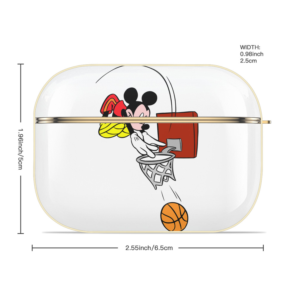 ミッキーマウス Mickey Mouse 【AirPods Pro用】ハードシェル保護ケース｜耐衝撃・防指紋・カラビナ付き商品仕様