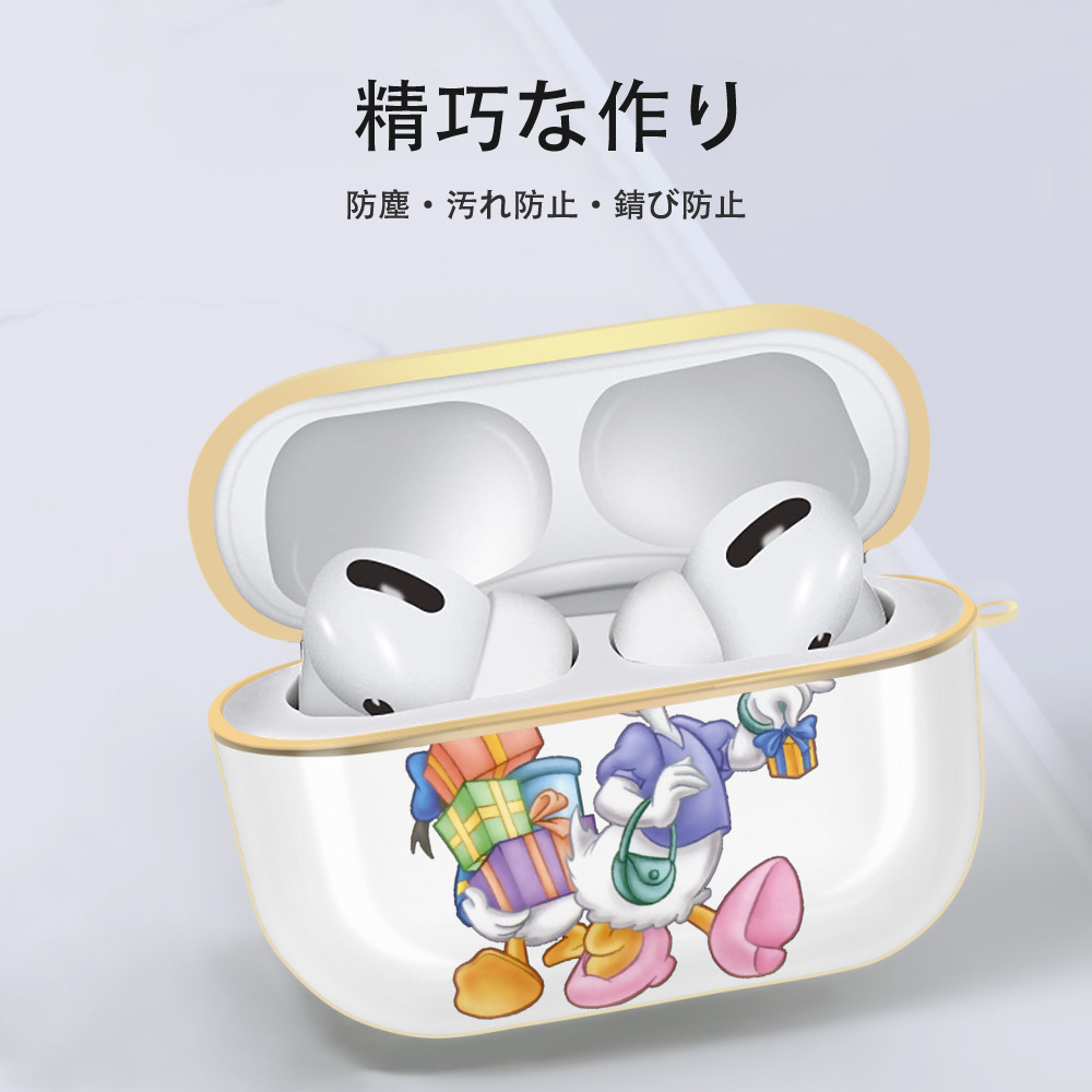 ミッキーマウス Mickey Mouse 【AirPods Pro用】ハードシェル保護ケース｜耐衝撃・防指紋・カラビナ付き商品仕様