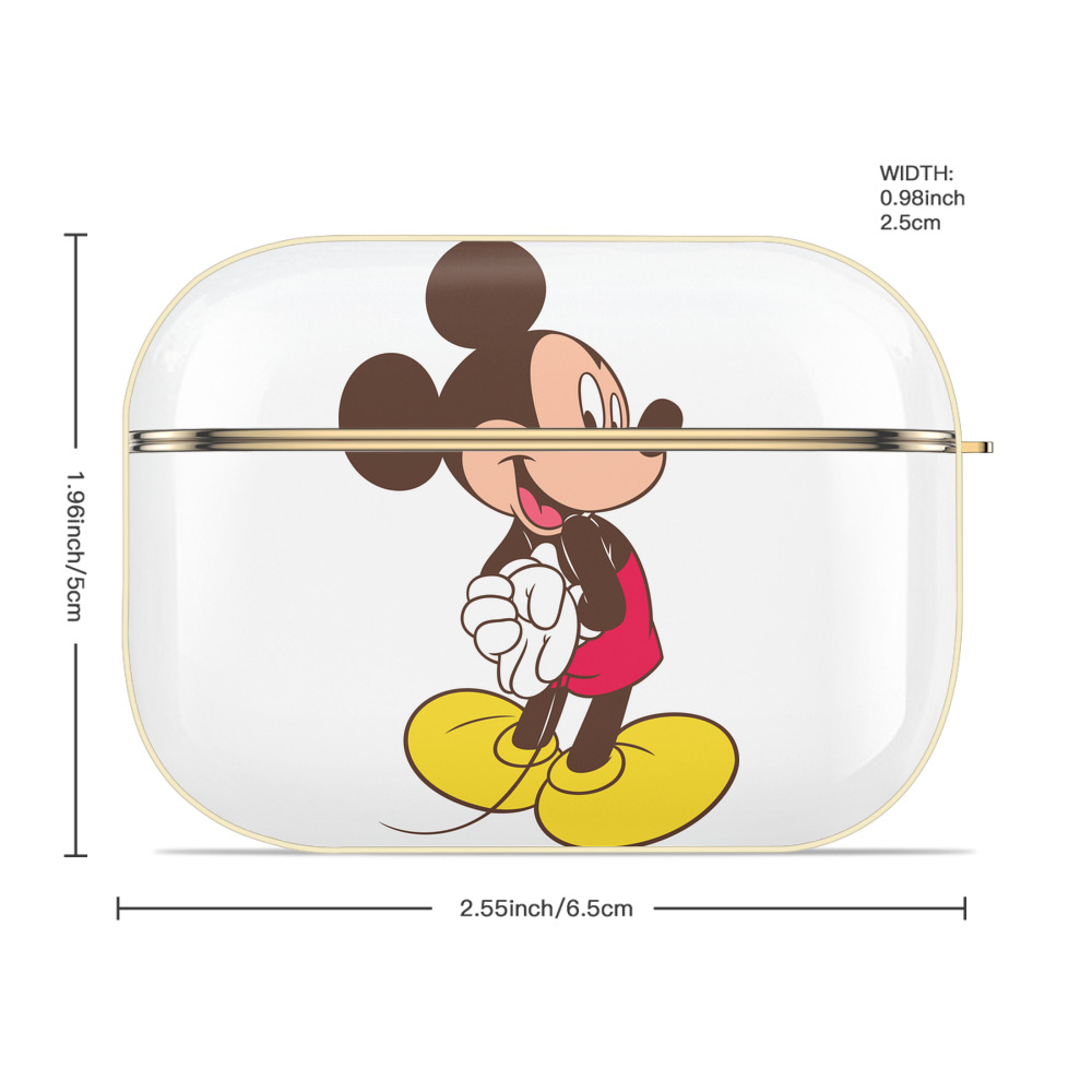 ミッキーマウス Mickey Mouse 【AirPods Pro用】ハードシェル保護ケース｜耐衝撃・防指紋・カラビナ付き商品仕様