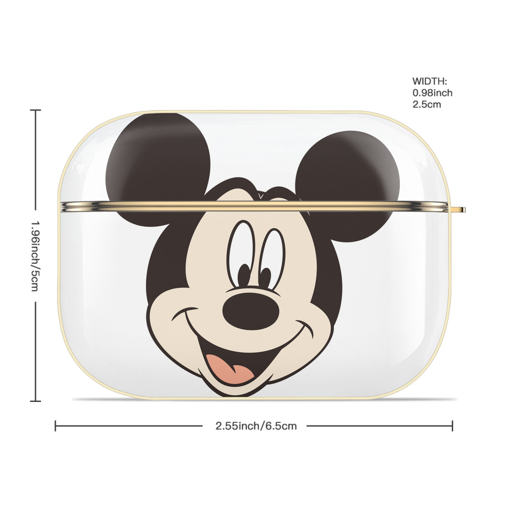 ミッキーマウス Mickey Mouse 【AirPods Pro用】ハードシェル保護ケース｜耐衝撃・防指紋・カラビナ付き商品仕様