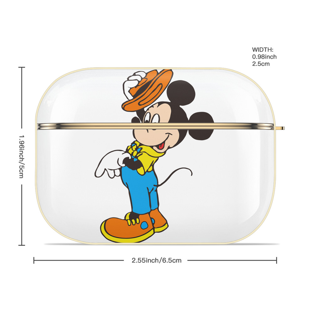 ミッキーマウス Mickey Mouse 【AirPods Pro用】ハードシェル保護ケース｜耐衝撃・防指紋・カラビナ付き商品仕様