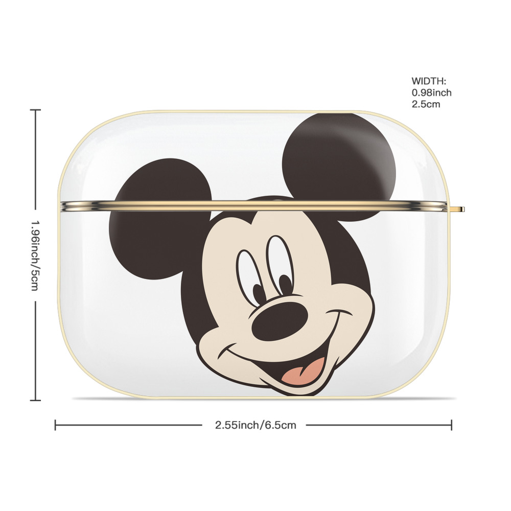 ミッキーマウス Mickey Mouse 【AirPods Pro用】ハードシェル保護ケース｜耐衝撃・防指紋・カラビナ付き商品仕様