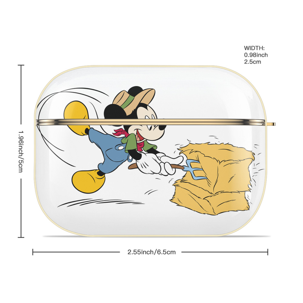 ミッキーマウス Mickey Mouse 【AirPods Pro用】ハードシェル保護ケース｜耐衝撃・防指紋・カラビナ付き商品仕様