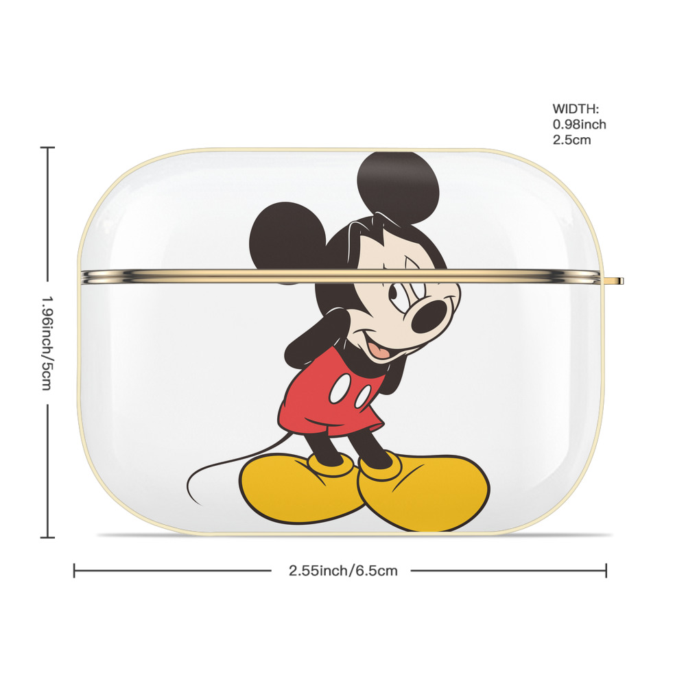ミッキーマウス Mickey Mouse 【AirPods Pro用】ハードシェル保護ケース｜耐衝撃・防指紋・カラビナ付き商品仕様