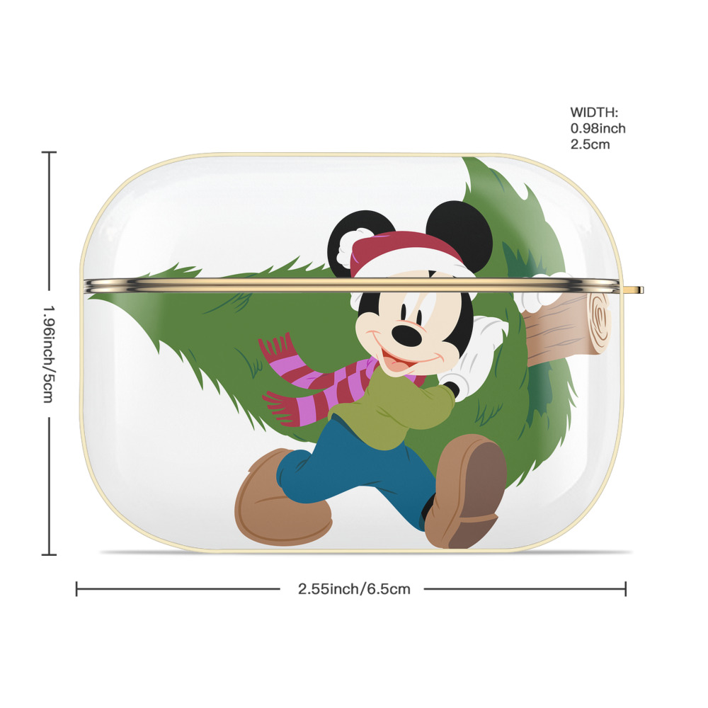 ミッキーマウス Mickey Mouse 【AirPods Pro用】ハードシェル保護ケース｜耐衝撃・防指紋・カラビナ付き商品仕様