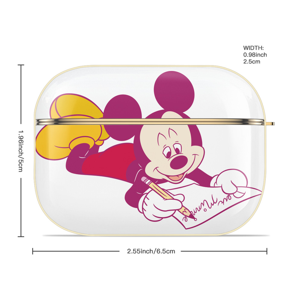 ミッキーマウス Mickey Mouse 【AirPods Pro用】ハードシェル保護ケース｜耐衝撃・防指紋・カラビナ付き商品仕様
