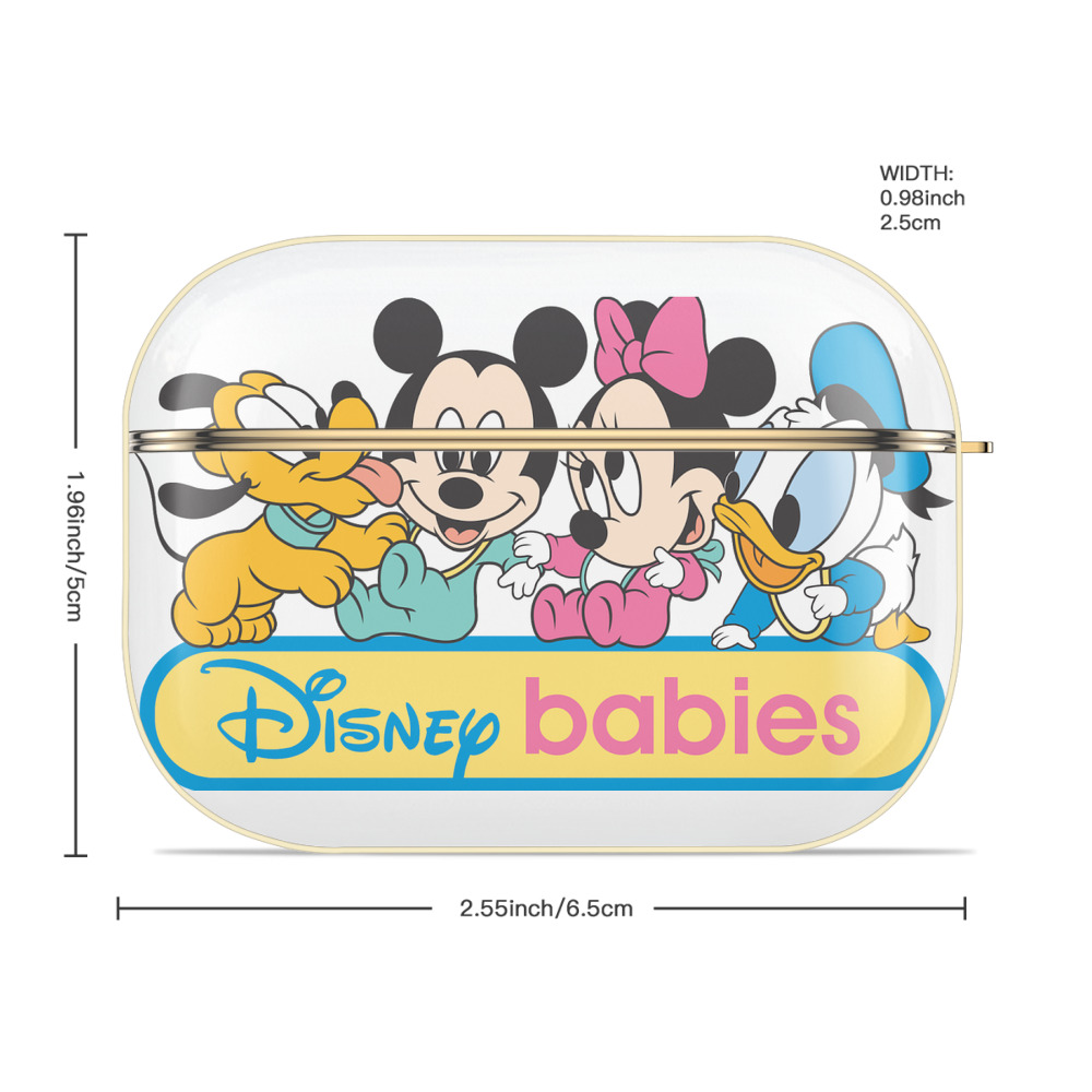 ミッキーマウス Mickey Mouse 【AirPods Pro用】ハードシェル保護ケース｜耐衝撃・防指紋・カラビナ付き商品仕様