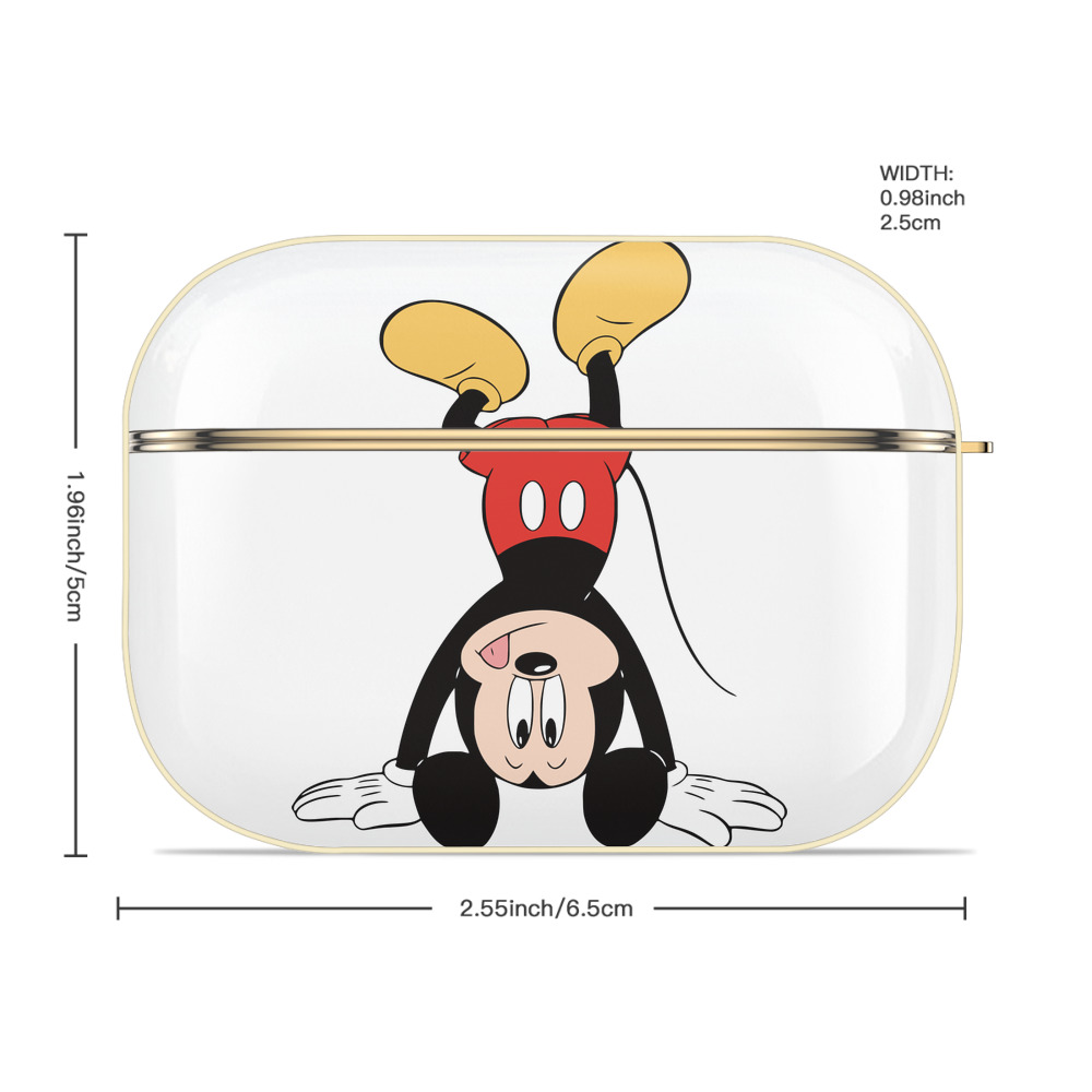 ミッキーマウス Mickey Mouse 【AirPods Pro用】ハードシェル保護ケース｜耐衝撃・防指紋・カラビナ付き商品仕様
