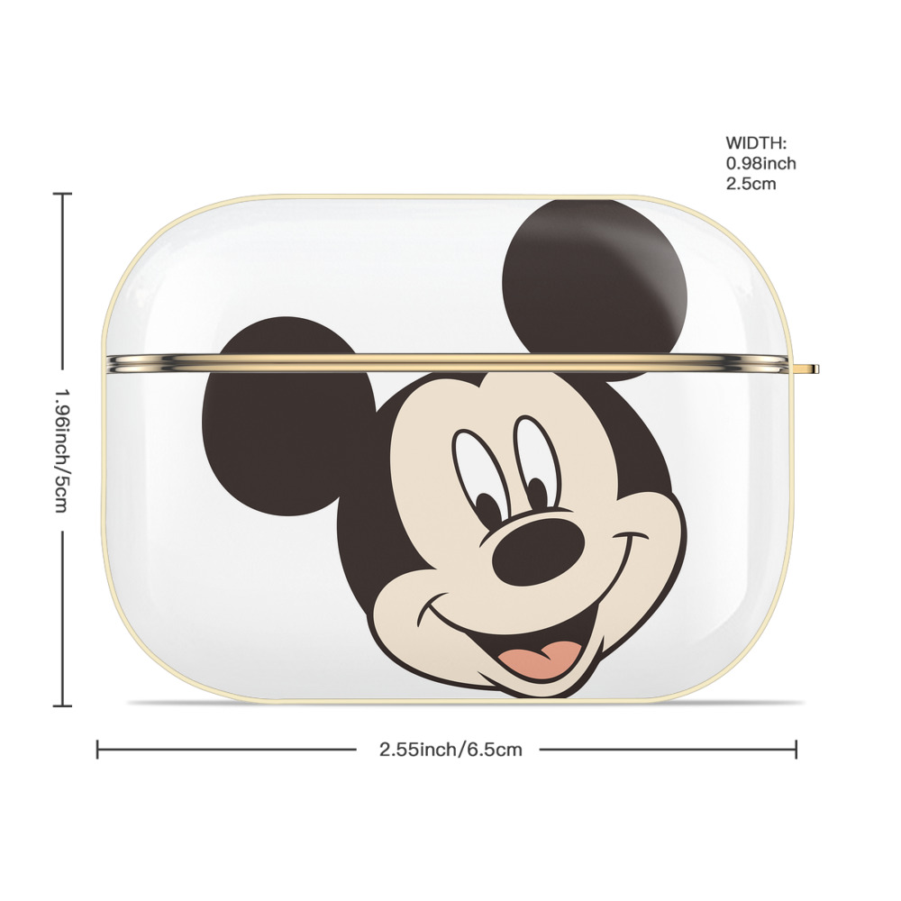 ミッキーマウス Mickey Mouse 【AirPods Pro用】ハードシェル保護ケース｜耐衝撃・防指紋・カラビナ付き商品仕様