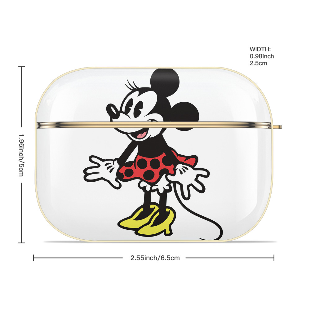 ミッキーマウス Mickey Mouse 【AirPods Pro用】ハードシェル保護ケース｜耐衝撃・防指紋・カラビナ付き商品仕様