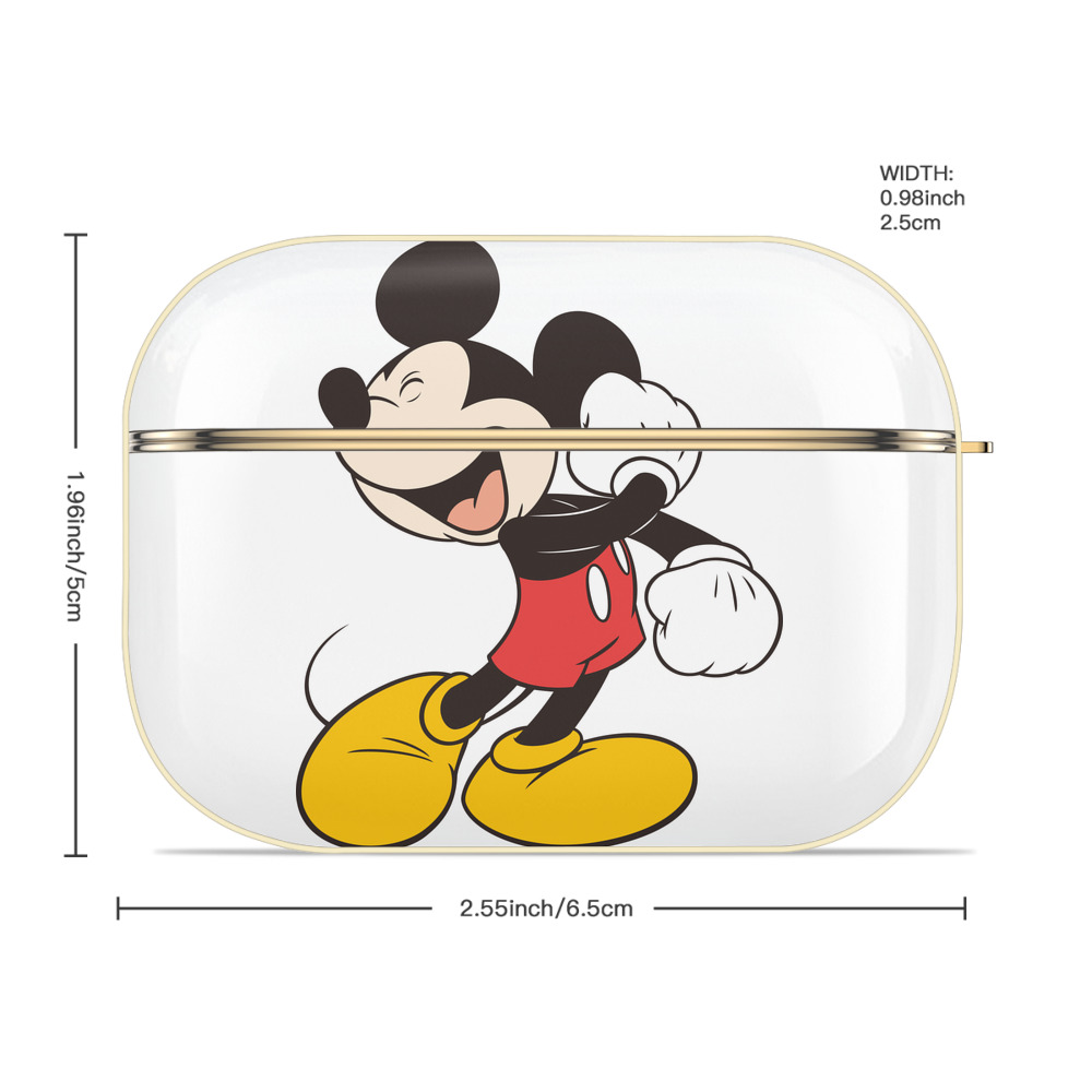 ミッキーマウス Mickey Mouse 【AirPods Pro用】ハードシェル保護ケース｜耐衝撃・防指紋・カラビナ付き商品仕様
