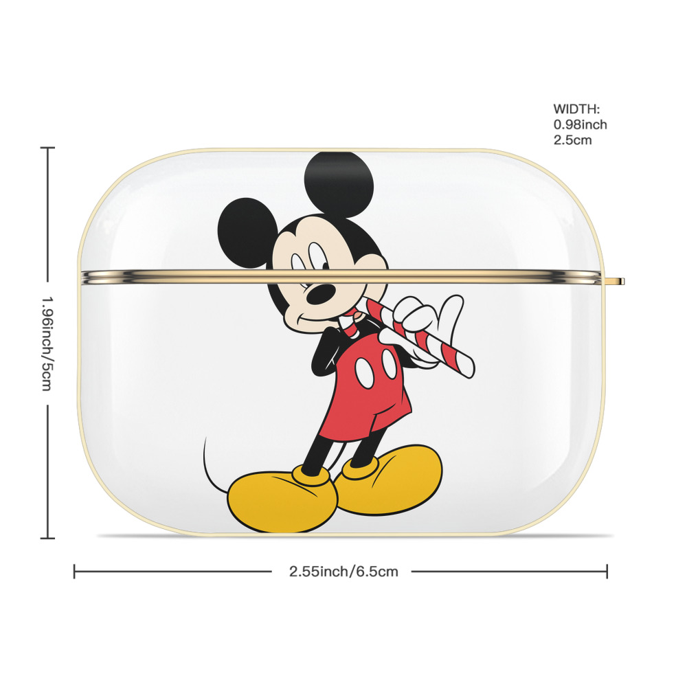 ミッキーマウス Mickey Mouse 【AirPods Pro用】ハードシェル保護ケース｜耐衝撃・防指紋・カラビナ付き商品仕様