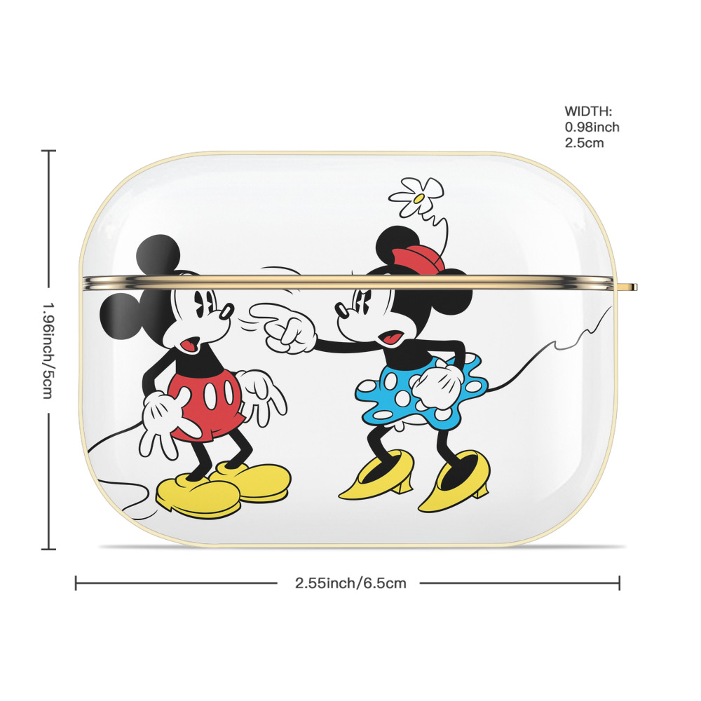 ミッキーマウス Mickey Mouse 【AirPods Pro用】ハードシェル保護ケース｜耐衝撃・防指紋・カラビナ付き商品仕様