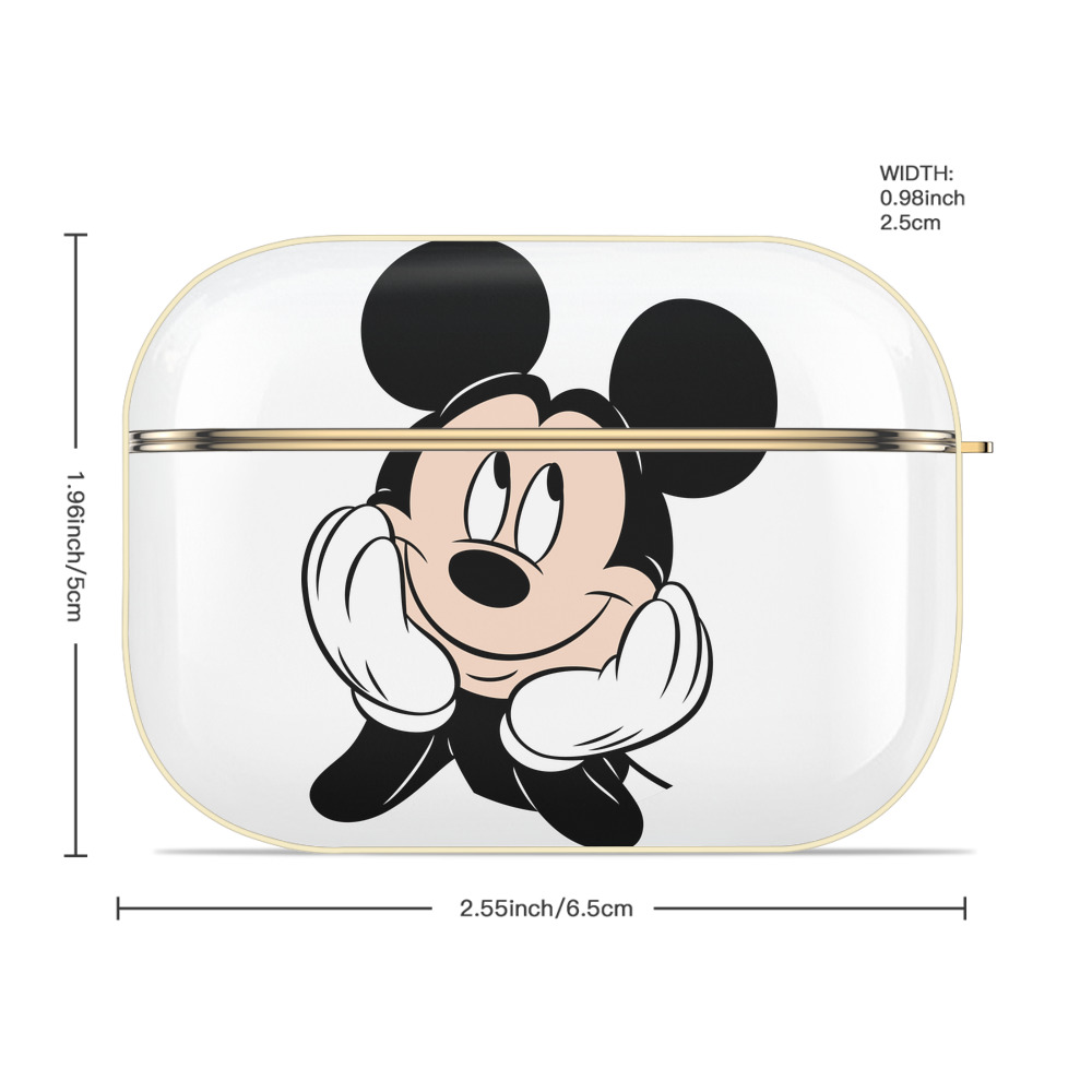 ミッキーマウス Mickey Mouse 【AirPods Pro用】ハードシェル保護ケース｜耐衝撃・防指紋・カラビナ付き商品仕様