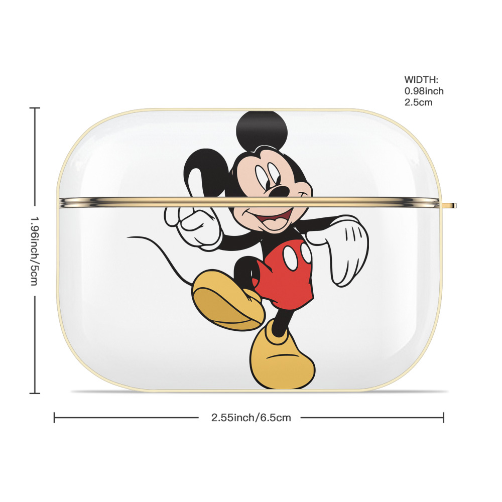 ミッキーマウス Mickey Mouse 【AirPods Pro用】ハードシェル保護ケース｜耐衝撃・防指紋・カラビナ付き商品仕様