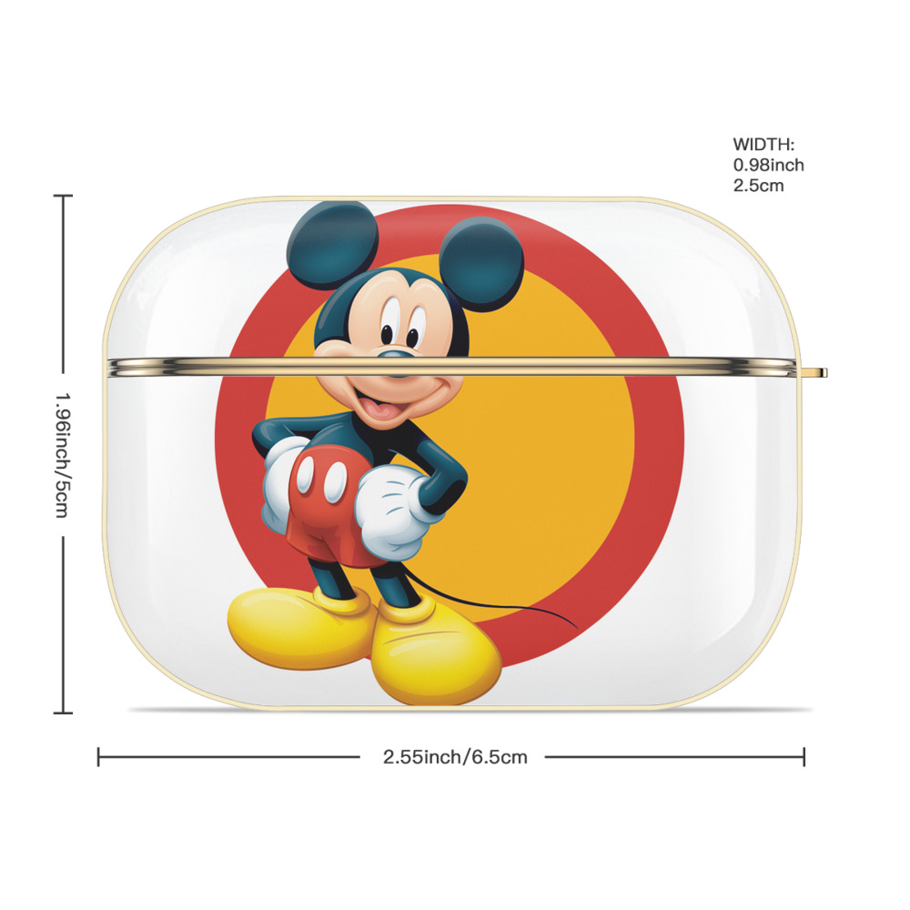 ミッキーマウス Mickey Mouse 【AirPods Pro用】ハードシェル保護ケース｜耐衝撃・防指紋・カラビナ付き商品仕様